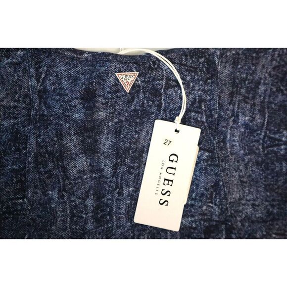 Guess E82J18-MC009 Women's Sz L Blue Denim Halter Side Lace-Up 1-Piece Swimsuit - Picture 4 of 11